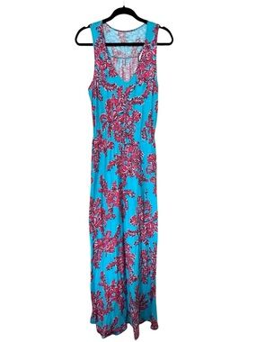 Lilly Pulitzer Mills Maxi Dress Rhode Island Reef Print Racerback Womens Medium